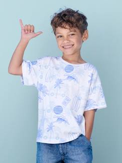 Jongens-T-shirt, poloshirt, souspull-T-shirt-Jongensshirt met grafisch vakantiemotief