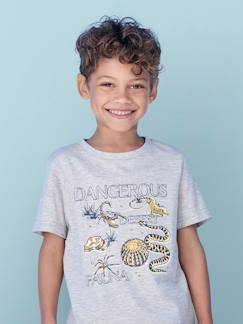 -Jongensshirt dierenprint Basics
