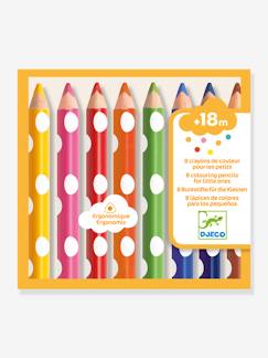 Jouet-Activités artistiques-8 crayons de couleurs pour les petits - DJECO