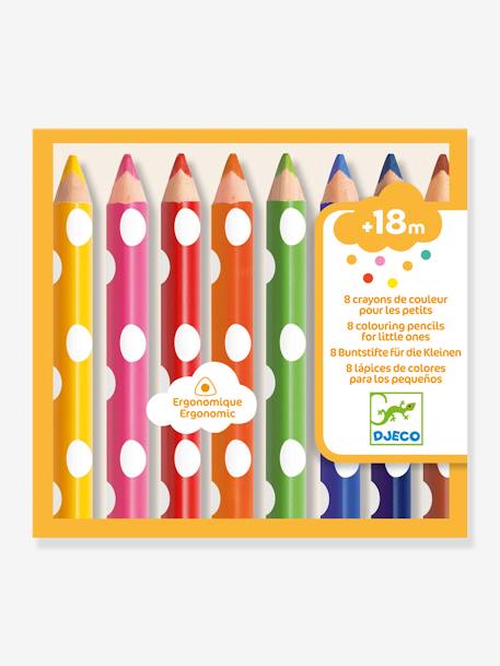 8 crayons de couleurs pour les petits - DJECO multicolore - vertbaudet enfant 