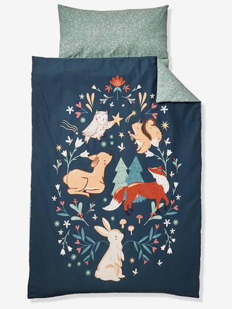 Couchage de sieste maternelle personnalisable MINILI BROCÉLIANDE bleu nuit - vertbaudet enfant 