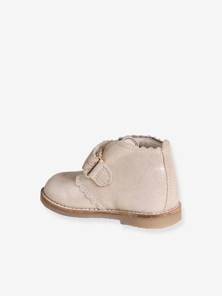 Bottines bébé fille à scratchs or - vertbaudet enfant 