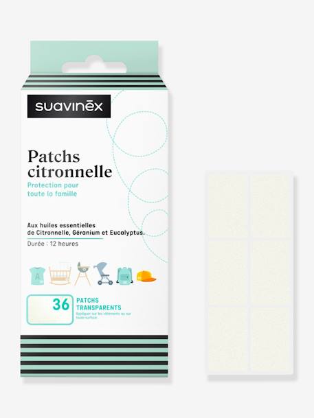 Pack de 36 patches anti moustiques à la citronnelle blanc - vertbaudet enfant 