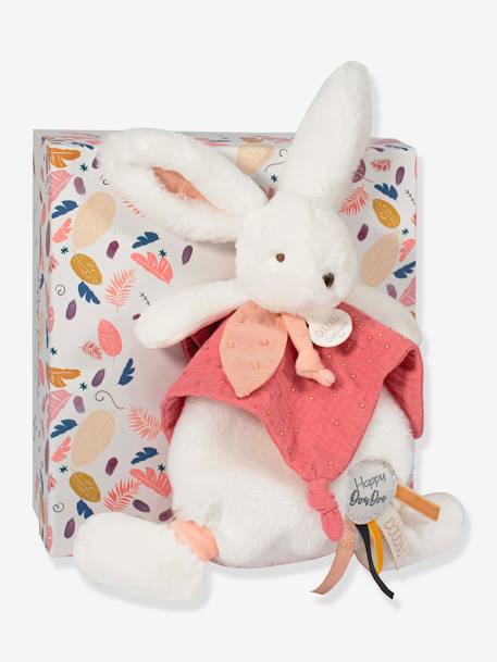 Happy doudou 25cm - DOUDOU ET COMPAGNIE beige+bleu+bois de rose - vertbaudet enfant 