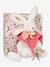 Happy knuffel 25cm - DOUDOU ET COMPAGNIE blauw+rozenhout - vertbaudet enfant 