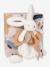 Happy knuffel 25cm - DOUDOU ET COMPAGNIE beige+blauw+rozenhout - vertbaudet enfant 