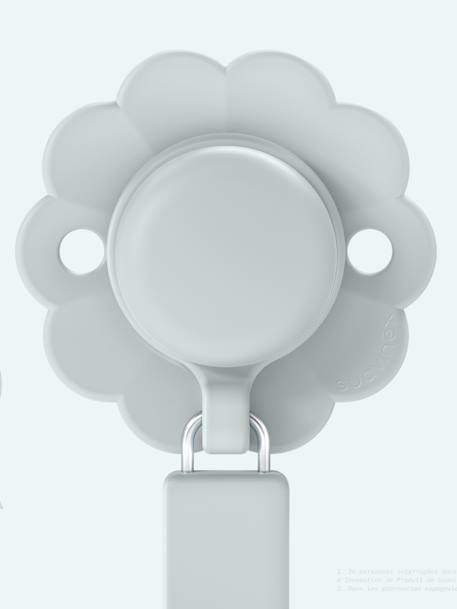 Attache-sucette silicone Wonder bleu ciel+mauve+vert+violet - vertbaudet enfant 