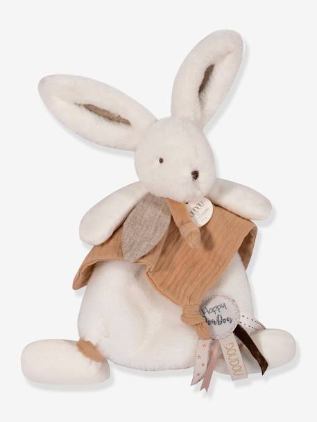 Happy knuffel 25cm - DOUDOU ET COMPAGNIE beige+blauw+rozenhout - vertbaudet enfant 