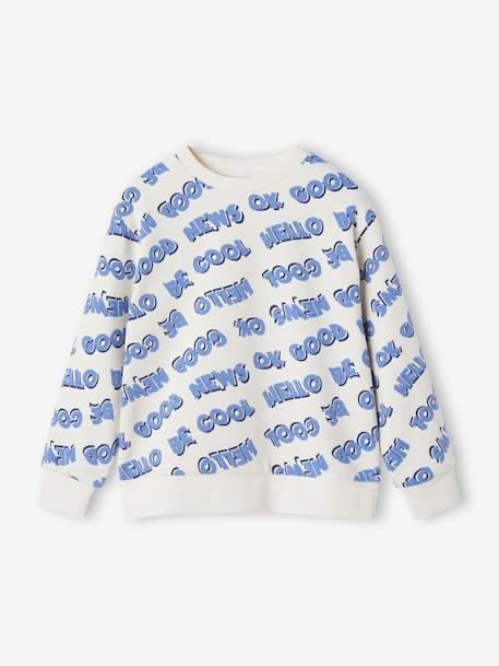 Sweat inscriptions XXL garçon manches longues blanc imprimé - vertbaudet enfant 