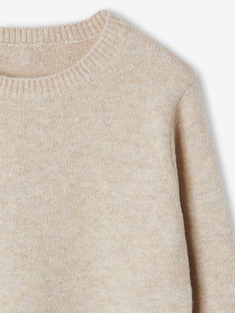 Pull en maille mousseuse garçon blanc chiné+bleu chiné - vertbaudet enfant 