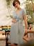 Robe grossesse en gaze de coton bio argile+vert sauge - vertbaudet enfant 