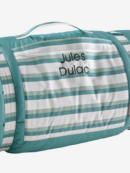 Couchage de sieste maternelle personnalisable MINILI ENGINS vert imprimé - vertbaudet enfant 