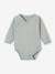 Lot 3 bodies manches longues ouverture naissance bébé en coton bio bleu ciel - vertbaudet enfant 