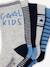 Lot de 5 paires de chaussettes 'Cool Kids' garçon bleu azur+vert sauge - vertbaudet enfant 