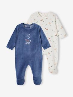 Bébé-Pyjama, surpyjama-Lot de 2 pyjamas bébé garçon "renard" en velours