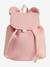 Sac à dos personnalisable en gaze de coton animation oreilles rose poudré+vert sauge - vertbaudet enfant 