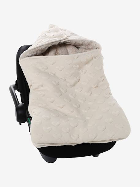 Nid d'ange motif coeur en jacquard beige - vertbaudet enfant 