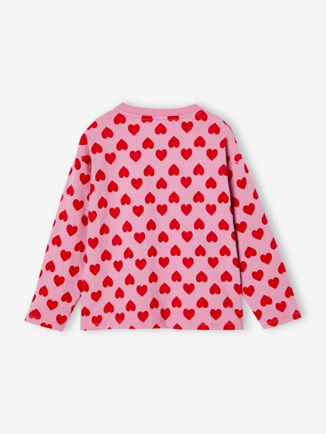 Tee-shirt fille manches longues vieux rose - vertbaudet enfant 