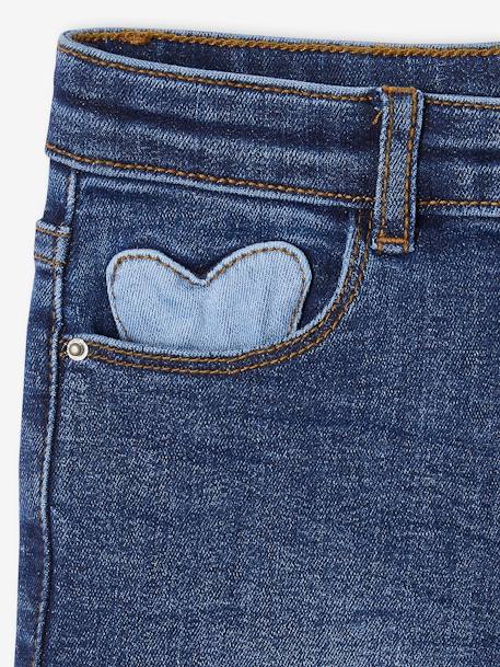 Slim jeans gemiddeld meisjes denimgrijs+donkerblauw+grijs+middenblauw - vertbaudet enfant 