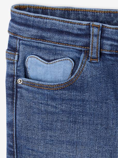 Slim meisjesjeans smal denimgrijs+donkerblauw+grijs+middenblauw - vertbaudet enfant 