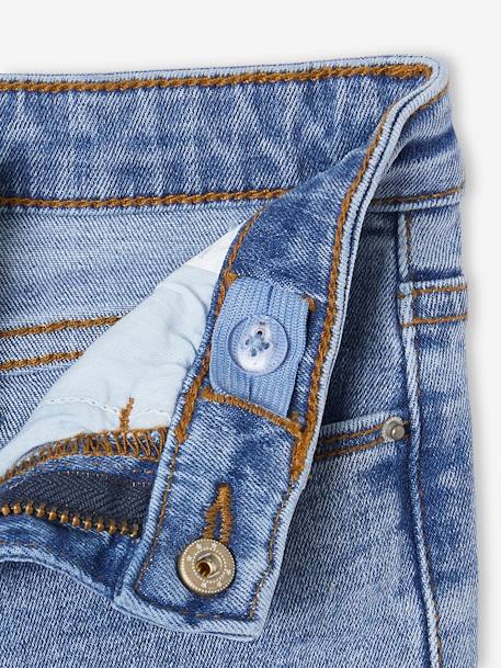 Slim meisjesjeans smal denimgrijs+donkerblauw+grijs+middenblauw - vertbaudet enfant 