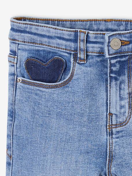 Jean fille slim morphologik tour de hanches fin bleu foncé+bleu moyen+denim gris+gris - vertbaudet enfant 