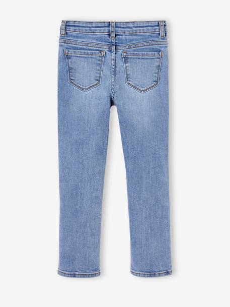 Jean fille slim morphologik tour de hanches fin bleu foncé+bleu moyen+denim gris+gris - vertbaudet enfant 