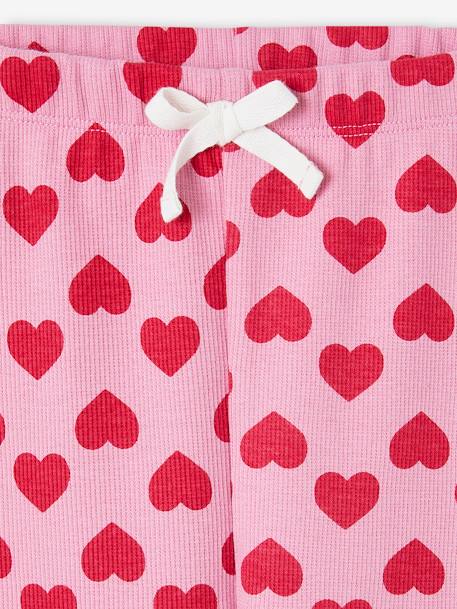 Meisjeslegging van ribtricot marineblauw+oudroze - vertbaudet enfant 