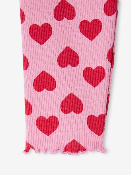 Meisjeslegging van ribtricot marineblauw+oudroze - vertbaudet enfant 