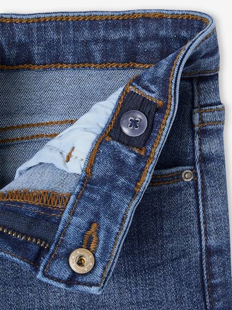 Jean slim fille morphologik tour de hanches large bleu foncé+bleu moyen+denim gris+gris - vertbaudet enfant 