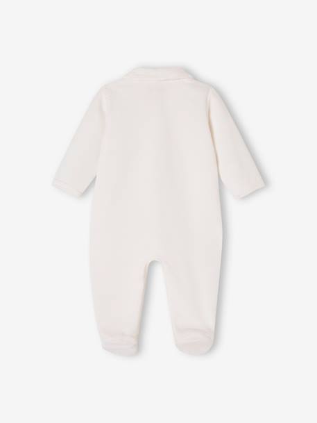 Lot de 2 pyjamas bébé en velours naissance beige+rose - vertbaudet enfant 