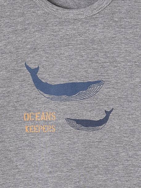 lot de 3 tee-shirts 'Baleine' garçon manches longues bleu ciel - vertbaudet enfant 