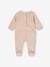 Lot de 3 pyjamas bébé mixtes en velours camel+cappuccino+rose - vertbaudet enfant 