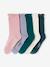 Lot de 5 paires de chaussettes fille en côtes bleu nuit - vertbaudet enfant 