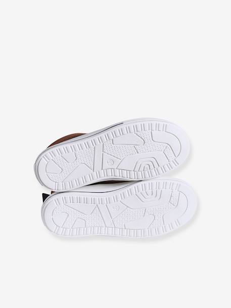 Baskets montantes lacées et zippées enfant marron - vertbaudet enfant 