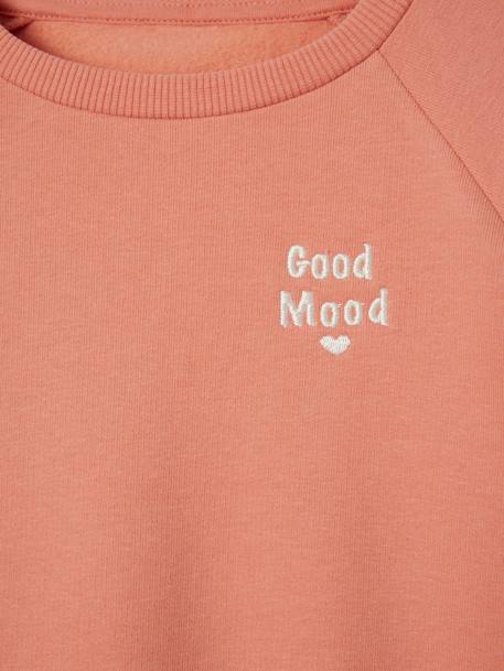 Robe bi-matière fille anthracite+corail - vertbaudet enfant 