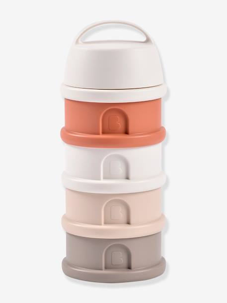 Boîte doseuse de lait 4 compartiments gris+Mineral grey/pink+terracotta+transparent+vert - vertbaudet enfant 