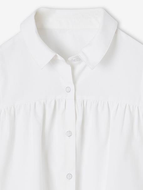 Chemise fille imprimée blanc+bleu ciel+écru - vertbaudet enfant 