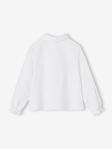 Chemise fille imprimée blanc+bleu ciel+écru - vertbaudet enfant 