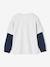 T-shirt sport garçon effet double manches blanc chiné - vertbaudet enfant 