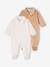 Lot de 2 pyjamas bébé en velours naissance beige+rose - vertbaudet enfant 