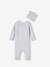 Ensemble bébé combinaison et bonnet à oreilles en tricot bleu pâle - vertbaudet enfant 