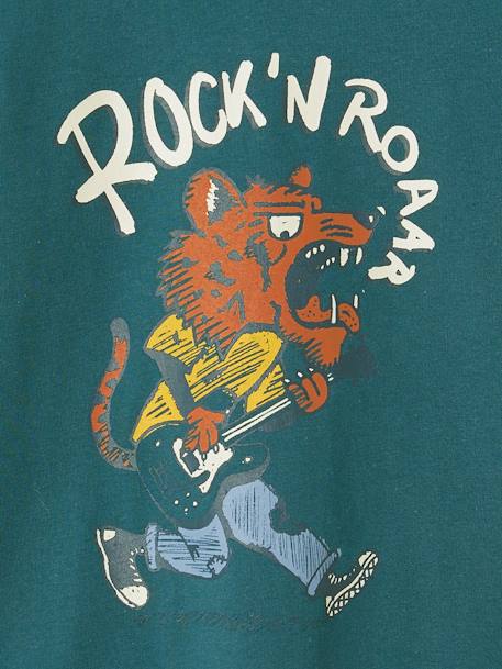 T-shirt imprimé garçon anthracite+blanc chiné+bleu canard+jaune+noix de pécan - vertbaudet enfant 