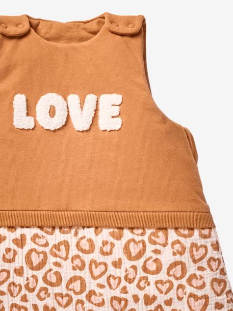 Gigoteuse hiver manches longues amovibles bi-matière LOVELY LEO noisette - vertbaudet enfant 