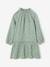 Robe en gaze de coton motifs fleurs fille anthracite+vert de gris - vertbaudet enfant 