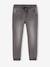 Pantalon jogger en denim effet molleton facile à enfiler garçon denim gris+stone - vertbaudet enfant 