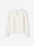 Blouse fille à volant en gaze de coton corail+écru - vertbaudet enfant 