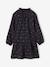 Robe en gaze de coton motifs fleurs fille anthracite+vert de gris - vertbaudet enfant 