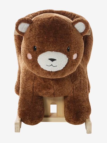Ours à bascule en bois FSC® blanc - vertbaudet enfant 