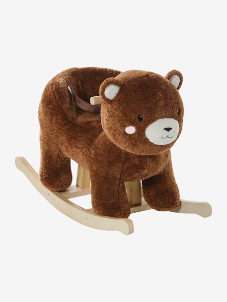 Ours à bascule en bois FSC® blanc - vertbaudet enfant 